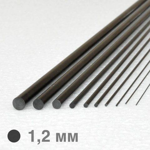 Пруток карбоновий &empty;1,2&times;1000 мм rod12 фото