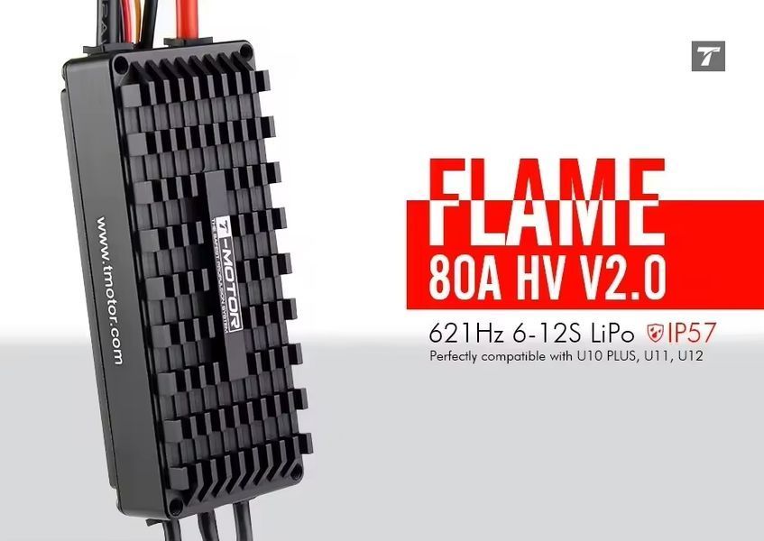 T-MOTOR FLAME 80A HV V2.0 регулятор мотору T-MOTOR FLAME 80A фото